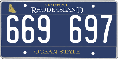RI license plate 669697