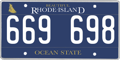 RI license plate 669698