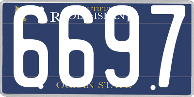 RI license plate 6697