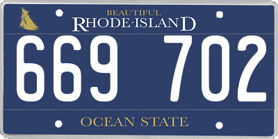 RI license plate 669702