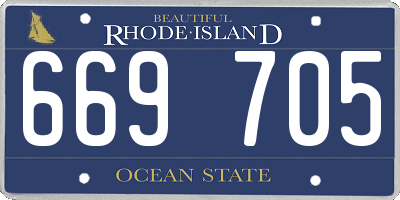 RI license plate 669705