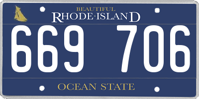 RI license plate 669706