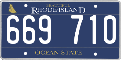 RI license plate 669710