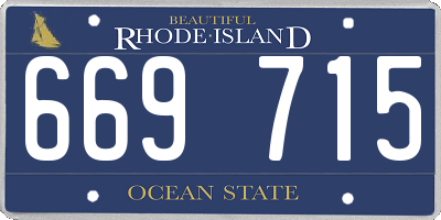 RI license plate 669715