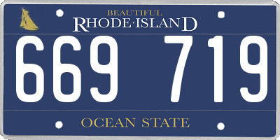 RI license plate 669719