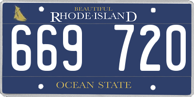RI license plate 669720
