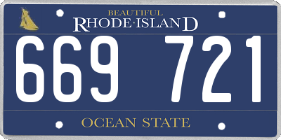 RI license plate 669721