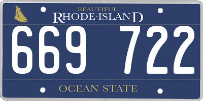 RI license plate 669722