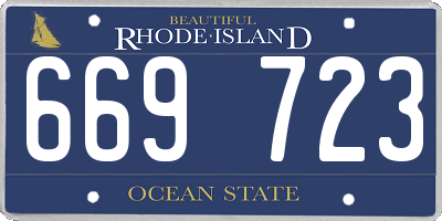 RI license plate 669723