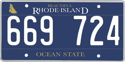 RI license plate 669724