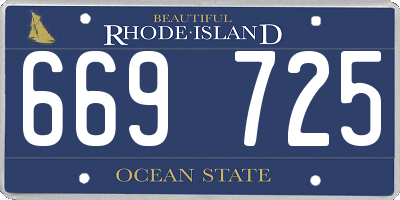 RI license plate 669725