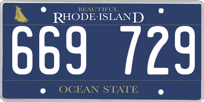 RI license plate 669729