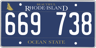 RI license plate 669738