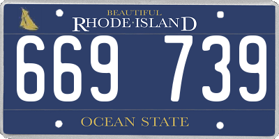 RI license plate 669739