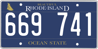 RI license plate 669741