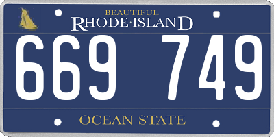 RI license plate 669749