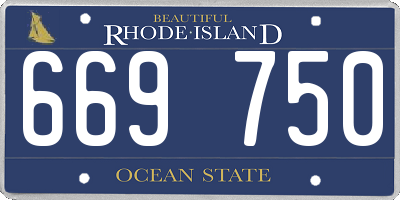RI license plate 669750