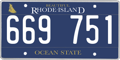 RI license plate 669751