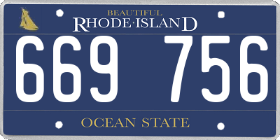 RI license plate 669756