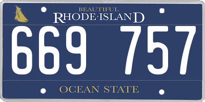 RI license plate 669757