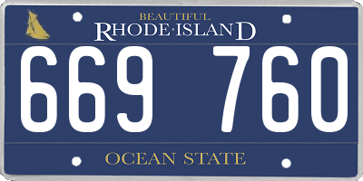 RI license plate 669760