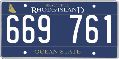 RI license plate 669761