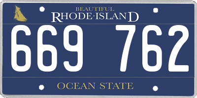 RI license plate 669762