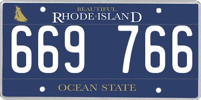 RI license plate 669766