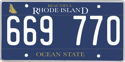 RI license plate 669770