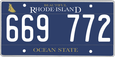 RI license plate 669772