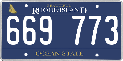 RI license plate 669773