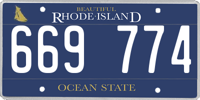 RI license plate 669774