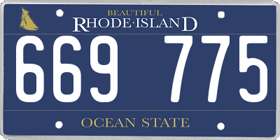 RI license plate 669775