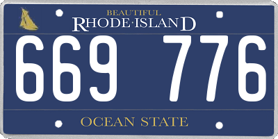 RI license plate 669776