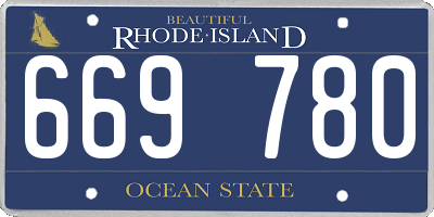 RI license plate 669780
