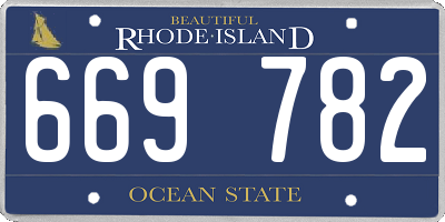RI license plate 669782