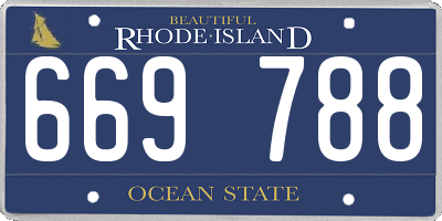 RI license plate 669788