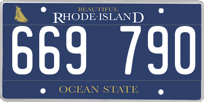 RI license plate 669790