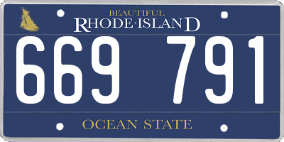 RI license plate 669791