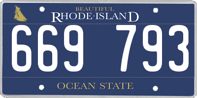 RI license plate 669793