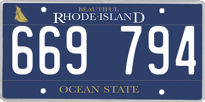 RI license plate 669794