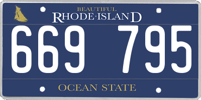 RI license plate 669795