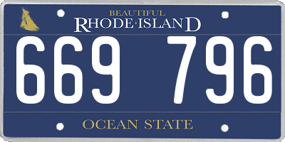 RI license plate 669796