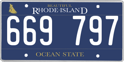 RI license plate 669797