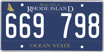 RI license plate 669798