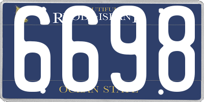 RI license plate 6698