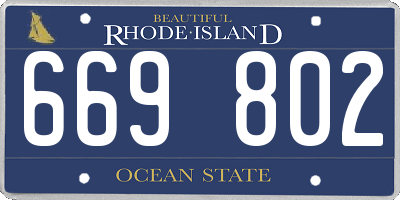 RI license plate 669802