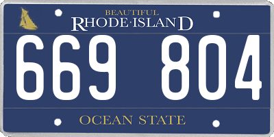 RI license plate 669804