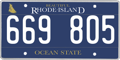 RI license plate 669805