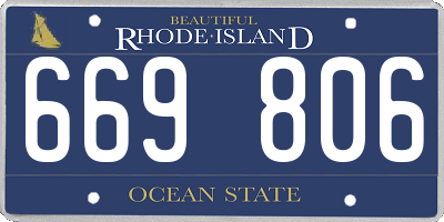 RI license plate 669806